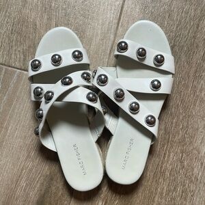 Marc Fisher; size 10; Off white sandals